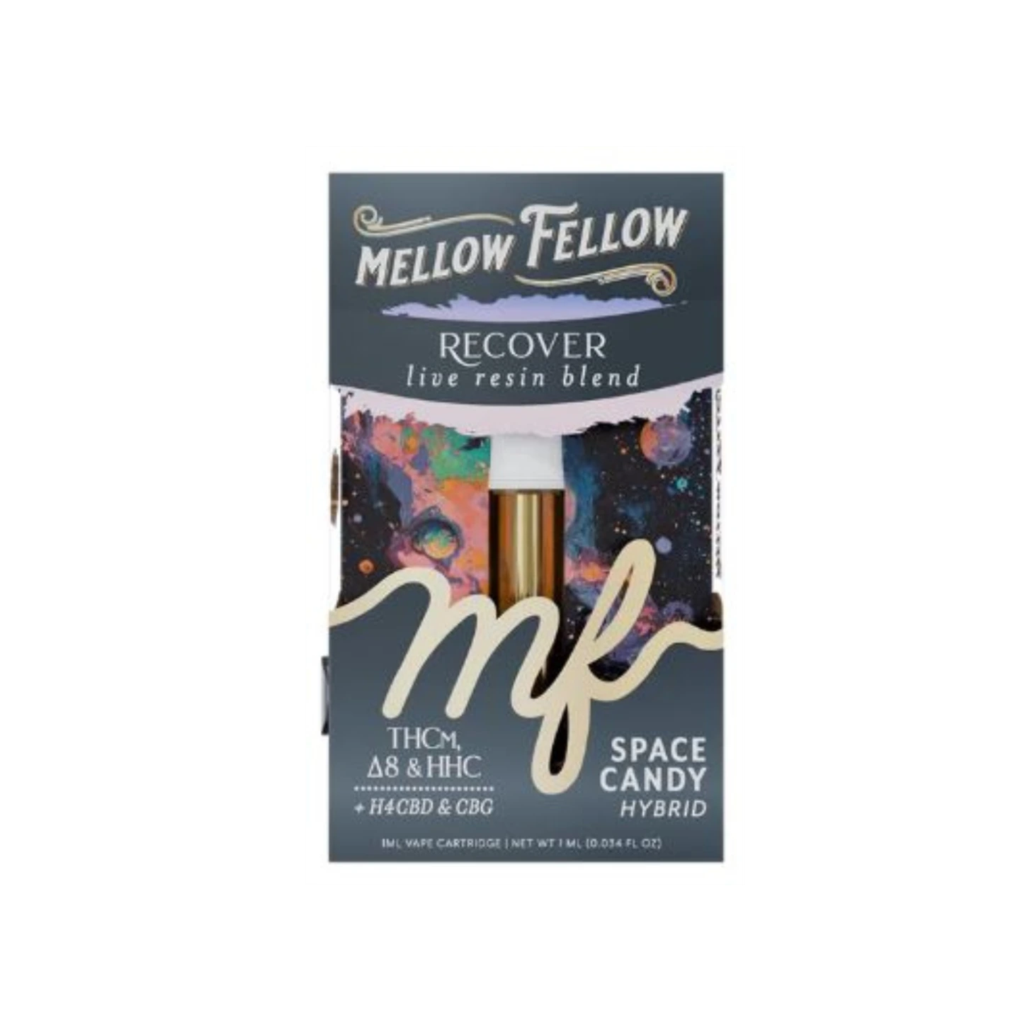 Mellow Fellow 1ml Live Resin Vape Cartridge - Space Candy (Hybrid)